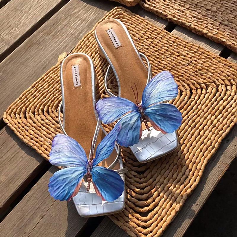 1 Pair Butterfly Shape Shoes Charms Sandals Decor Bohemian Shoe Accessories DIY Shoe Clip Elegant Orchid Flower Colorful