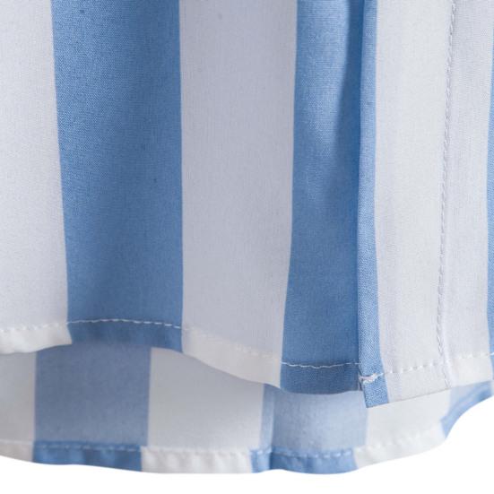 Pánská košile s pruhy na léto Hawaii s knoflíčky na dotek Plážové oblečení