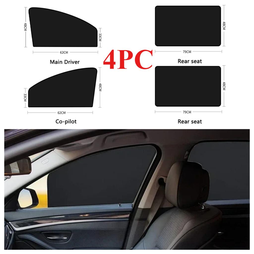 Magnetic Car Window Sunshade Cover Summer Uv Protection Car Side Front Rear Window Mesh Curtain Protector Cover Auto Accessories
