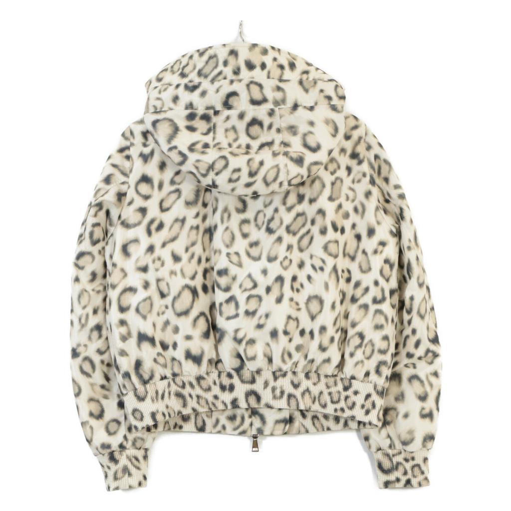 MONCLER ALDIB Leopard Hooded Down Jacket Jacket 2 IvoryUsed