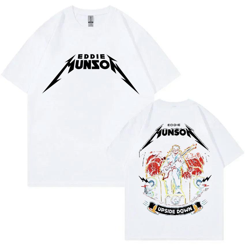 Rock Punk Eddie Munson Grafická trička The Demogorgon Kanibalská květina Monstrum Tričko Muži Ženy Fleecová Bavlna Nadměrná trička