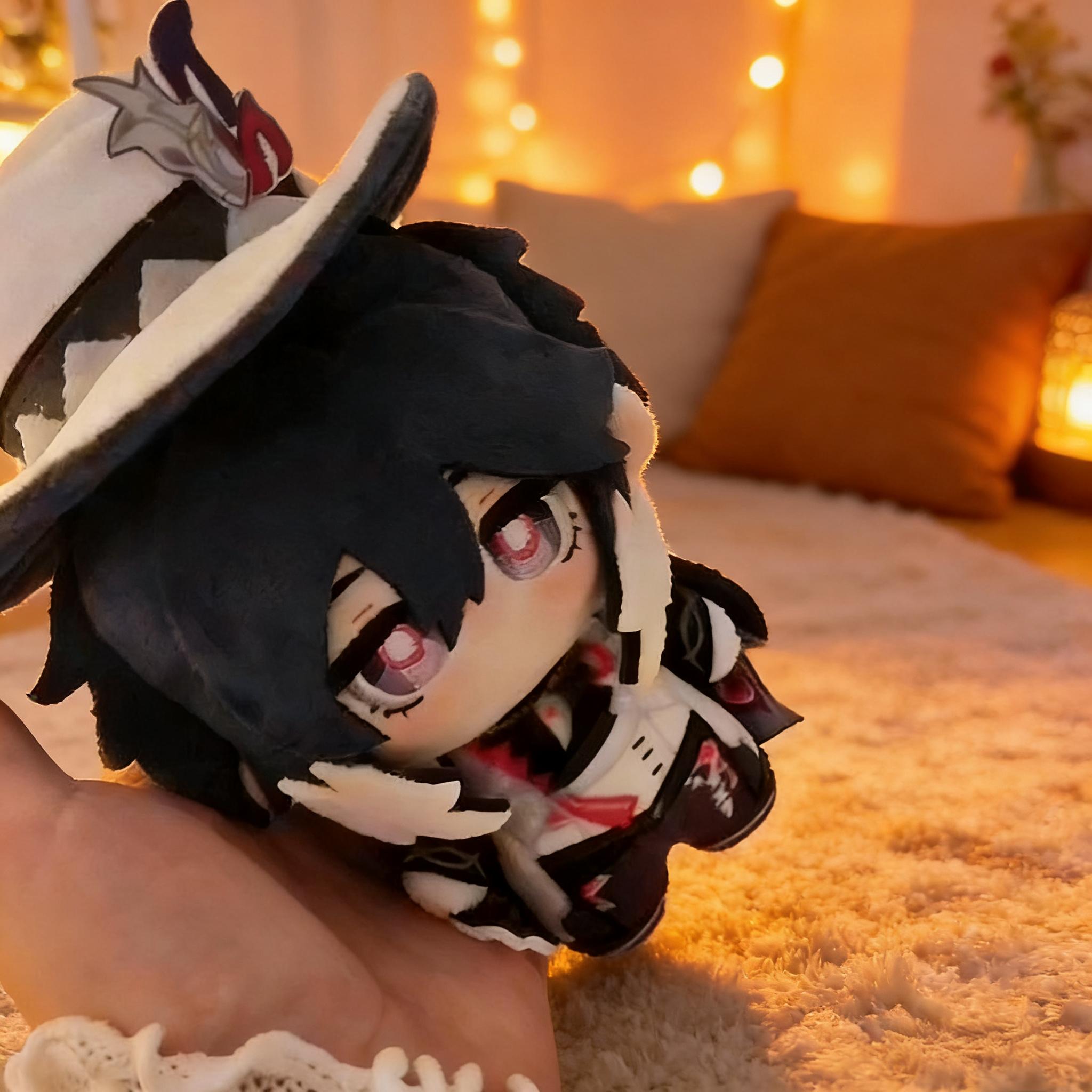 Pluche 10Cm Spel Honkai:Star Rail Ashveil Anime Figuren Pluche Cosplay Aankleed Katoenen Poppen Speelgoed Voor Kind Verjaardag Festival Cadeau 10cm