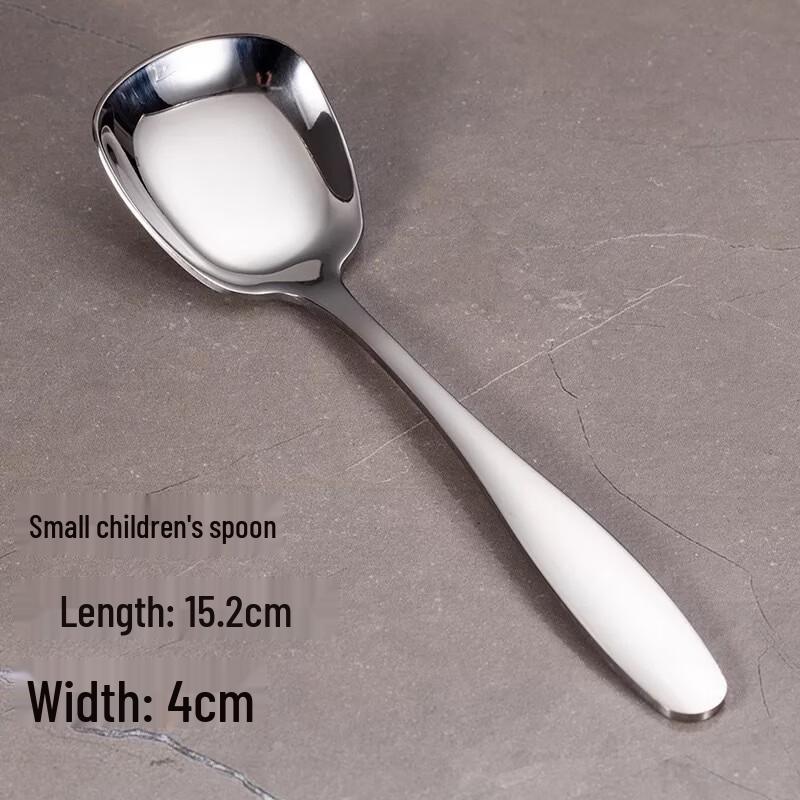 WuTuo 304 Stainless Steel Square Head Spoons - 3 Pack