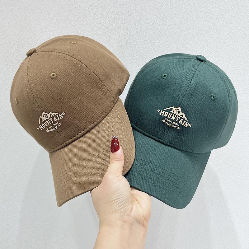 Unisex Cotton Caps Mountain Embroidery Vintage Baseball Cap Men Women Adjustable Casual Outdoor Streetwear Sports Sunscreen Hat