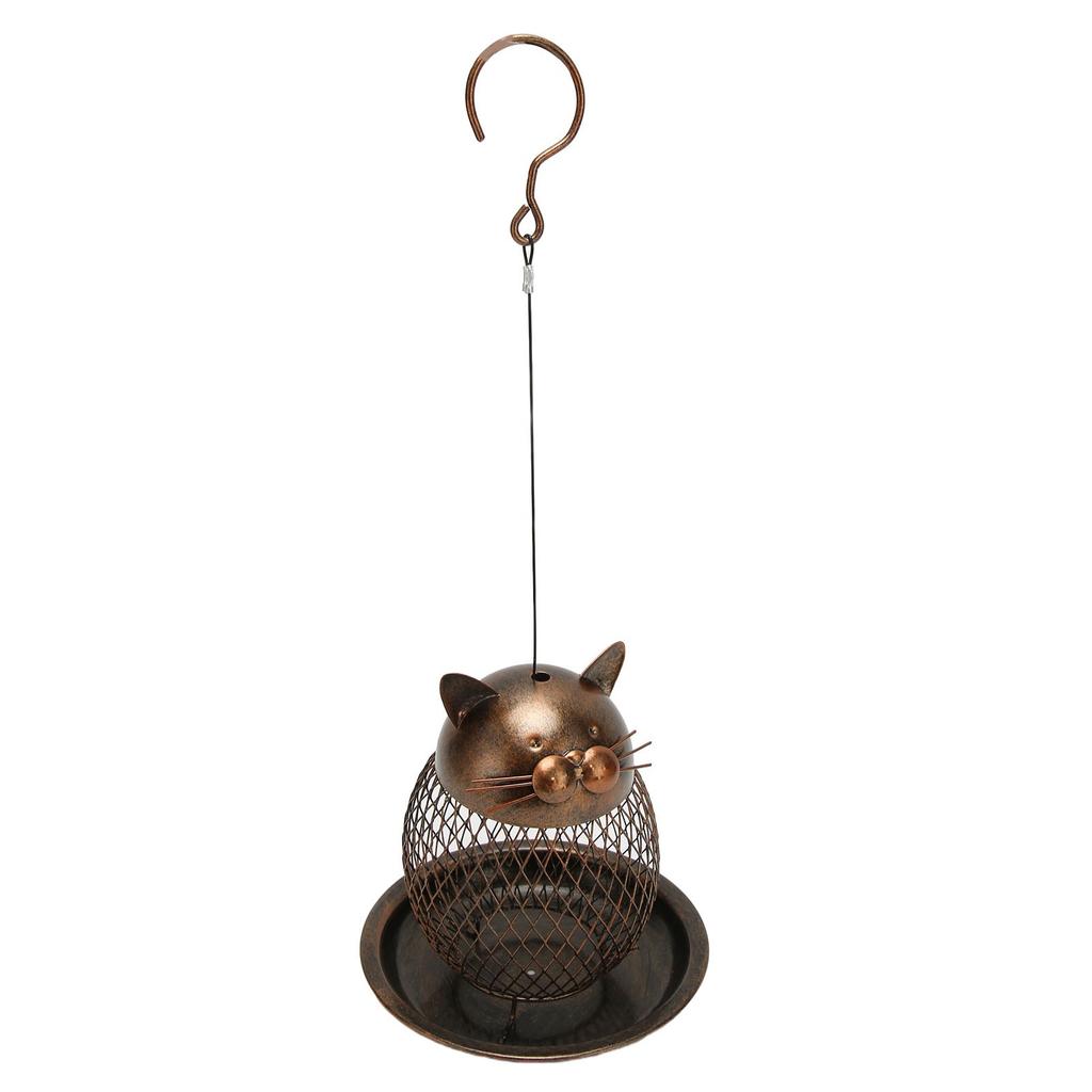 Outside Bird Feeder Metal Mesh Decorative Cute Vintage Hanging Bird Seed Feeder for Home Garden Offi