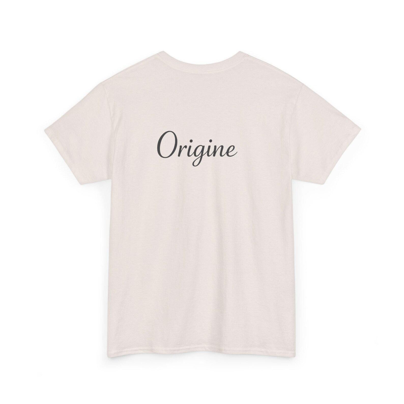 Origin Script Logo Tee | Minimalist Aesthetic, Back and Chest Print S