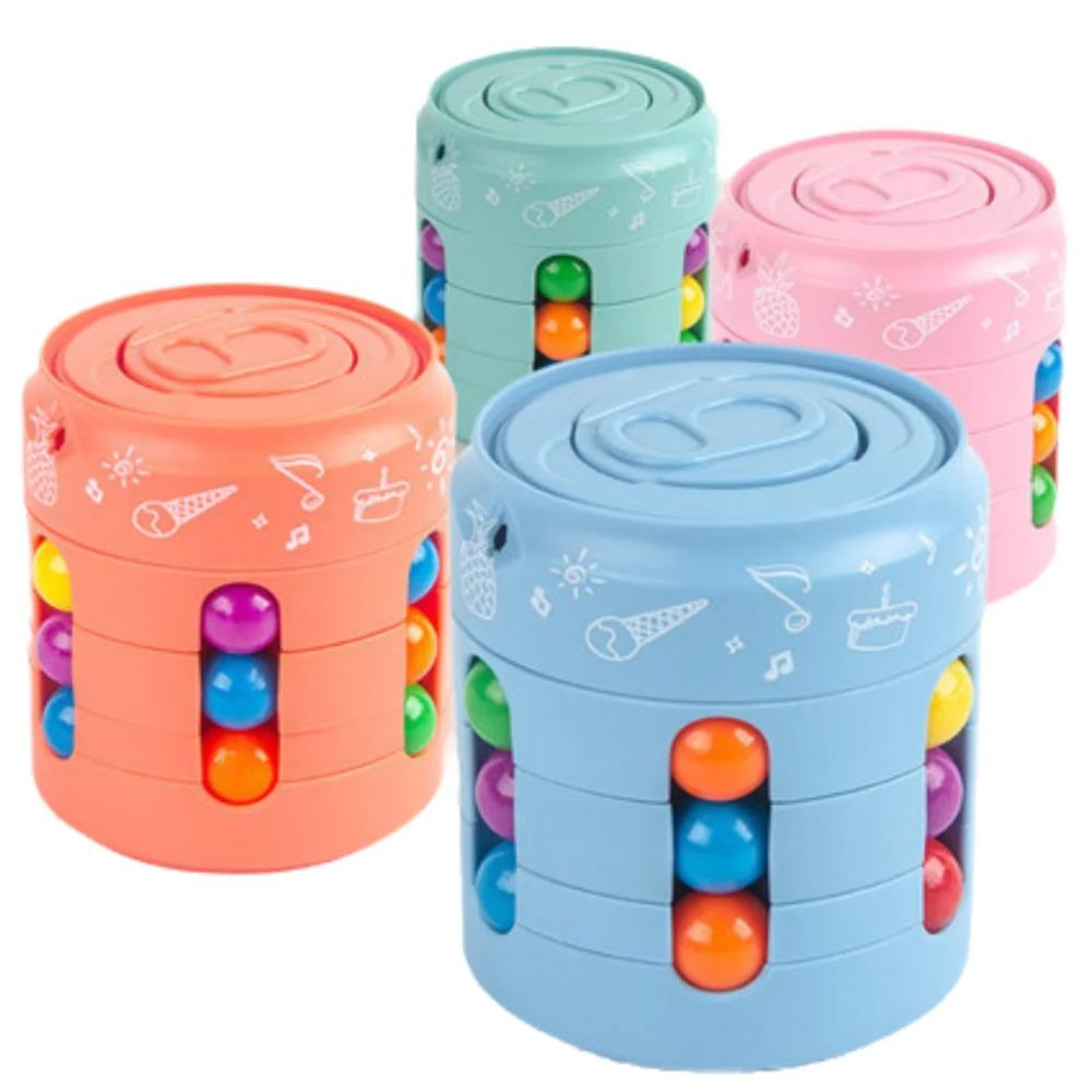 Magic Rotating Beans Puzzle Cube Game Kid's Adult Fingertips Fidget Decompression Game Montessori Educational Toys Children Gift