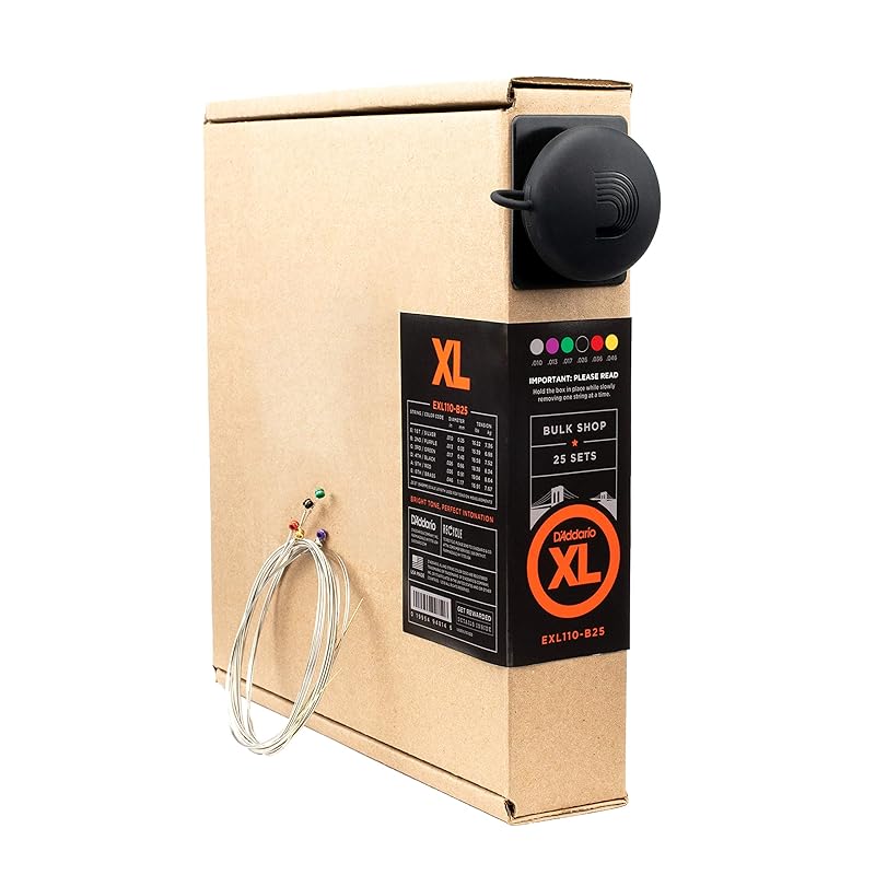 

D Addario Electric Guitar Strings, XL Nickel, .010-.046, Regular Light, 25-Pack, Bulk Pack EXL110-B25 [Official Japanese Product]