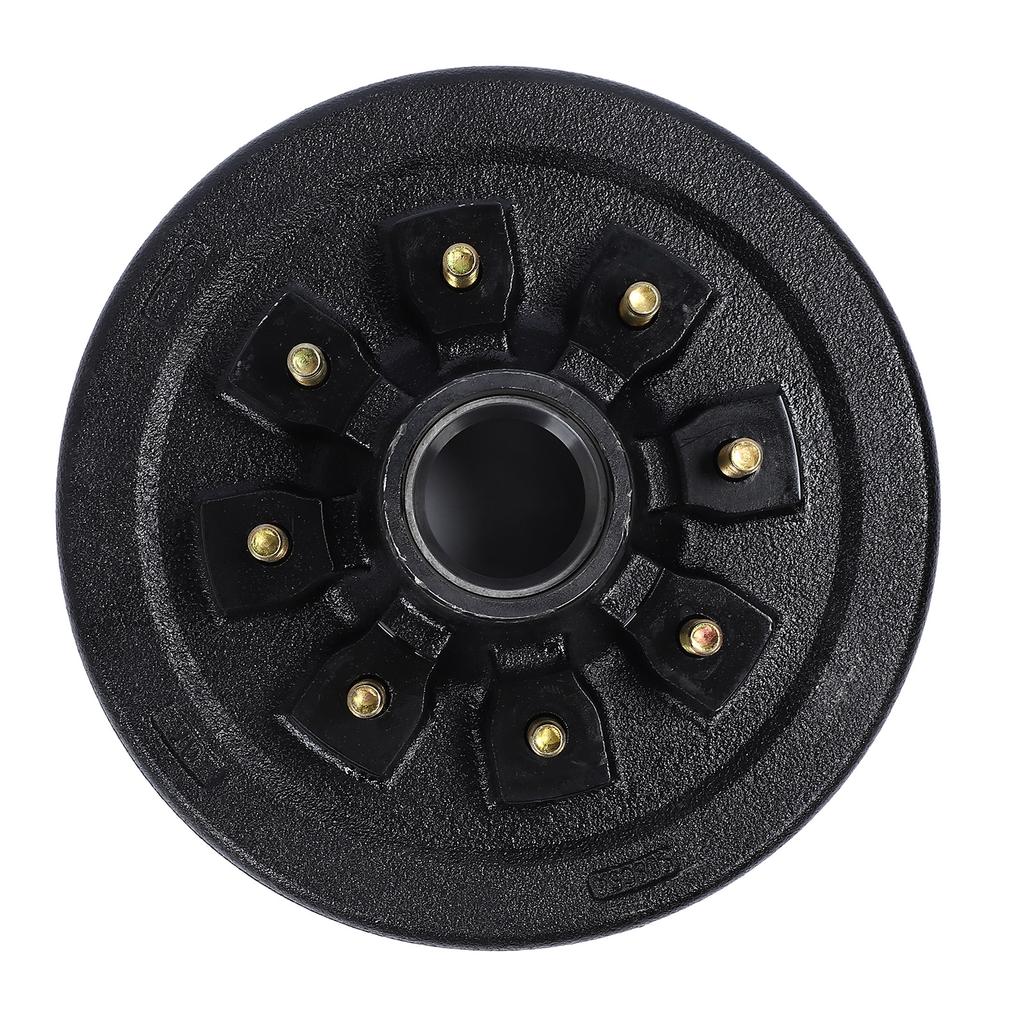 7000lbs Trailer Brake Drum 12 X 2in 8 On 6.5in Metal High Strength Brake Hub Drum for 7000lbs Trailer Axles Single Brake Drum