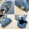 Simple Canvas Tote Bag Korean Style Underarm Packs Fashion Denim Shoulder Bag  Girls
