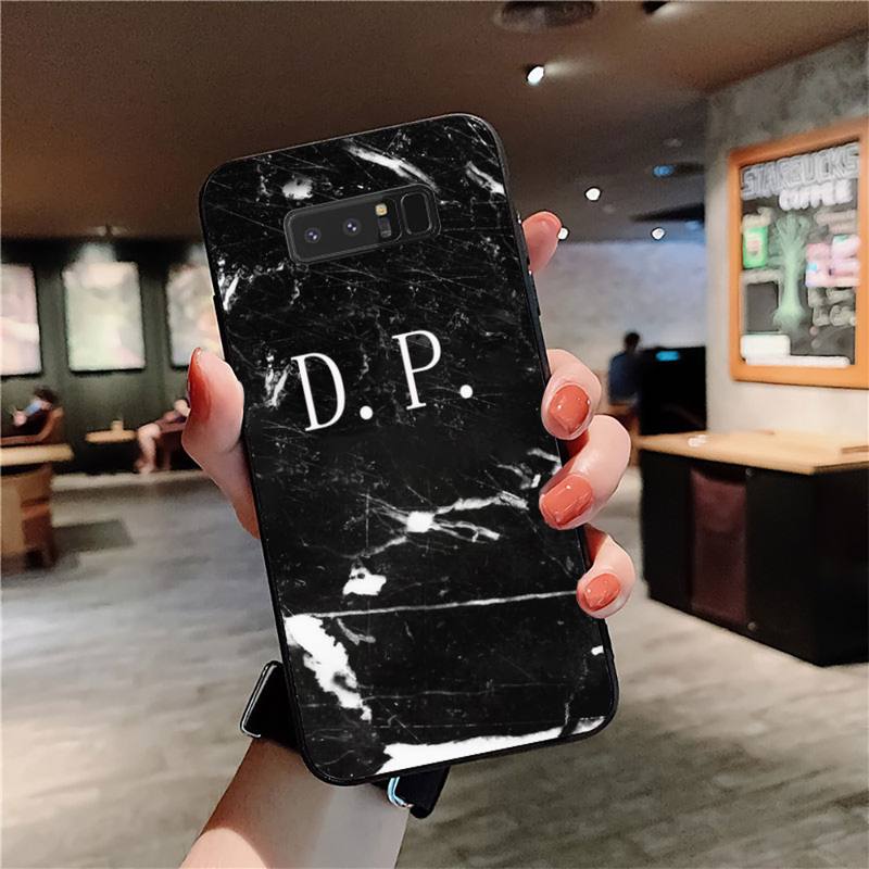 YNDFCNB Art Biały Czarny Różowy marmur Etui na telefon dla Samsung Note 3 4 5 7 8 9 10 20 pro lite ultra Oppo A9 2020