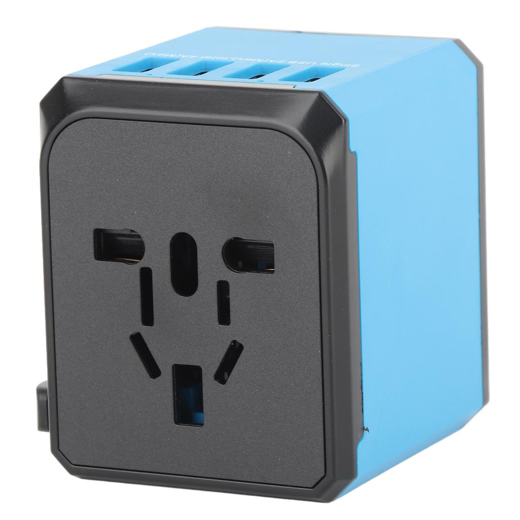Universal Travel Adapter Worldwide Portable 4 USB Port International Wall Charger for Phone 100‑240V