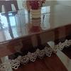 Dantelă Brodată Față de Masă Curată Impermeabilă Față de Masă Brodată PVC Moale Rezistent la Praf și Ușor de Curățat Față de Masă din Dantelă din Sticlă Moale Transparentă