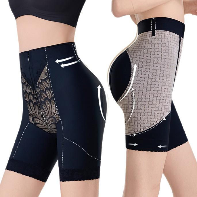High-Waisted Zipper Body Shaper Pants - Tummy Control & Butt Lifting Compression Design