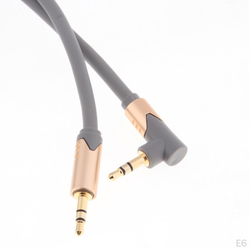Cable 90 ° Angled 3.5mm for PC Laptop Mobile Phone Smartphone Tablet, Length Can Be Selected