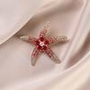 Starfish Brooch, High-end and Light Luxury Pin Badge, Five-pointed Star, Fashionable and Individual, Banquet Suit Accessory Brooch