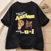 Autism Cats Graphic Print T Shirt for Unisex Women Summer Fashion Casual Streetwear Y2K Tops Crew Neck Short Sleeve Tshirts