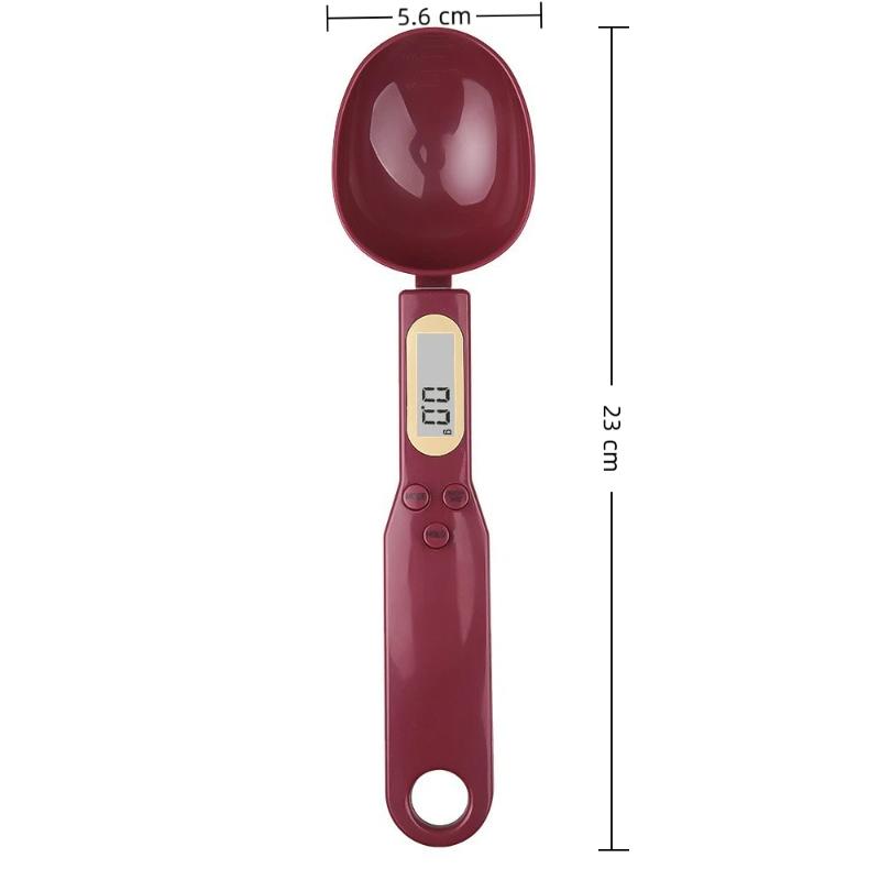 Digital Measuring Spoon Scale 0.1g Accurate 500g Capacity LCD Screen Portable Kitchen Food Scale for Baking Milk Powder Weighing