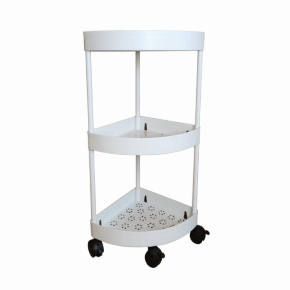 Multi-Tier Bathroom Storage Rack Large Capacity Rolling Cart Storage Rack Home Organizer
