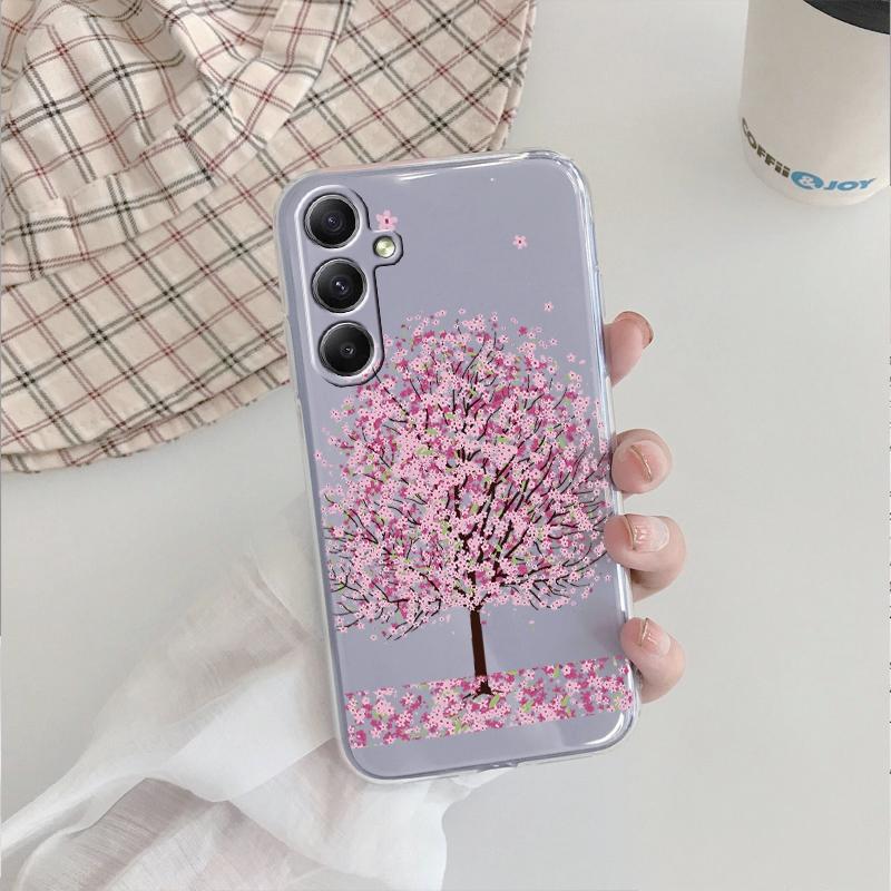 

Мягкий прозрачный силиконовый чехол Flower для Xiaomi Redmi Note 13 14T 15 Samsung A55 A35 S24 FE iPhone 15 Huawei Honor 200 Camera Защитный противоударный чехол Samsung Galaxy A14 5G