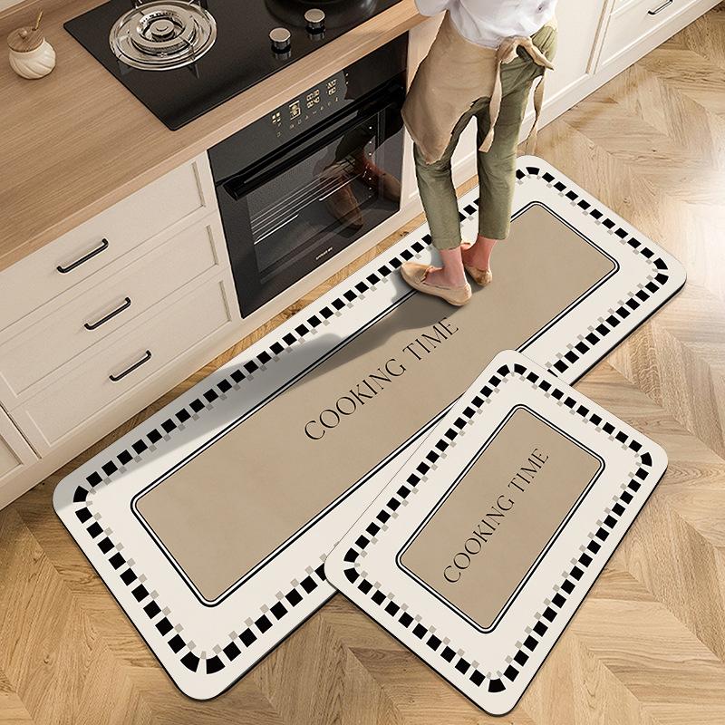 Vintage Floral Kitchen Carpet Mat Non-slip Rug Home Decoration Retro Pattern Anti-fatigue Floor Mats for Kitchen Bathroom Carpet