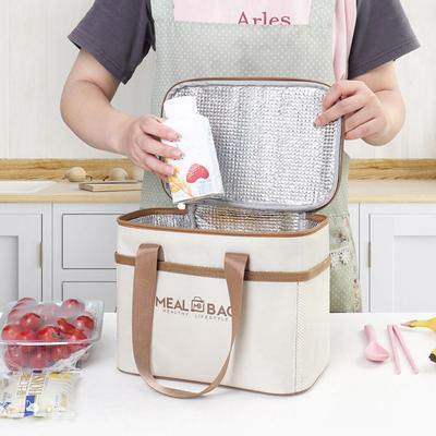 New Aluminum Foil Lunch Box Storage Bag Oxford Insulated Thermal Insulation Bag Large Capacity Thickened Lunch Bag Women