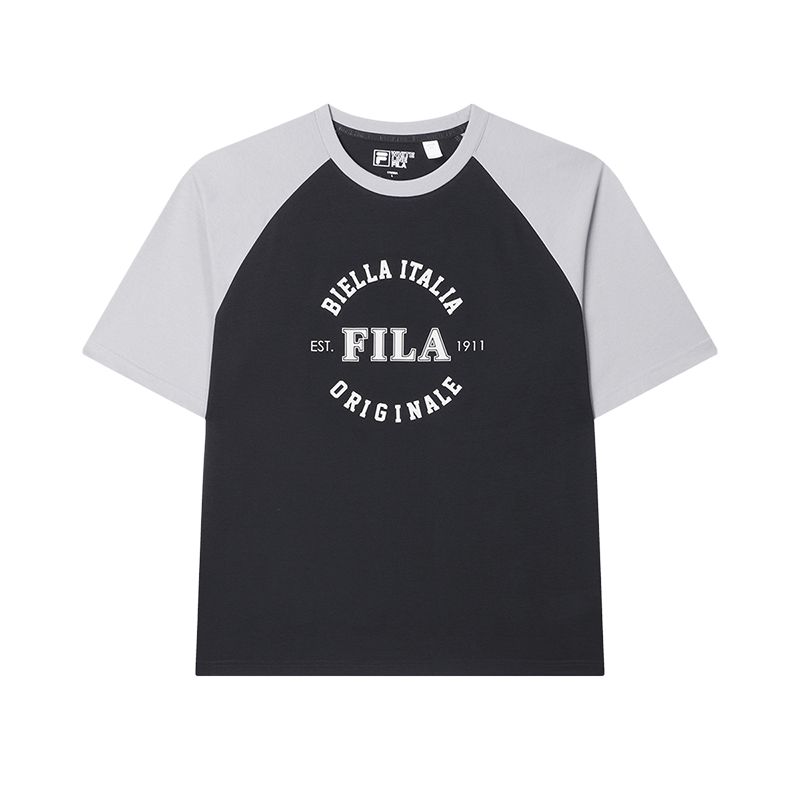 FILA Raglan Sleeve T Shirt Unisex Jet Black F51U429102F-BK L