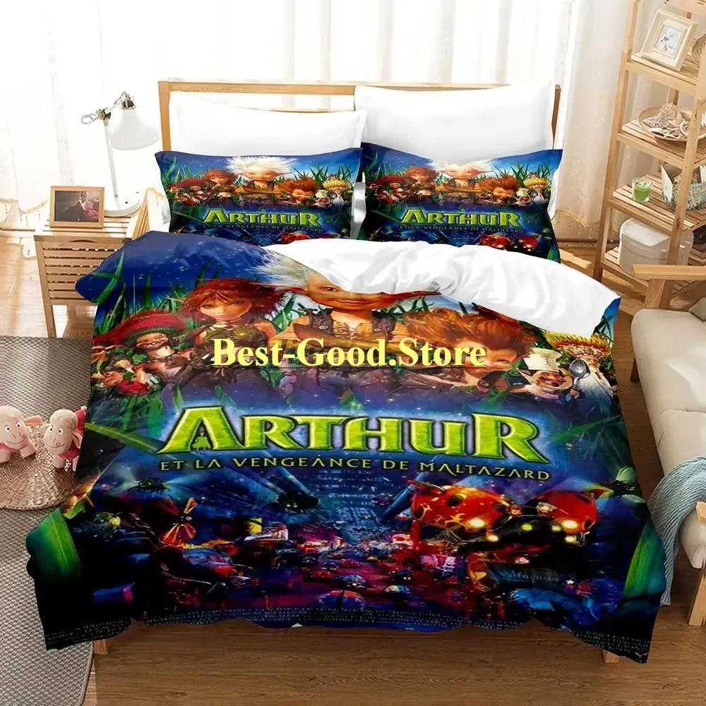 Arthur et les minimoys Set Singolo Matrimoniale Ful Quen King-Size Dimensioni Dimensioni Set Biancheria da Letto Aldult Camera da Letto Bambino Set Copripiumino Lenzuolo