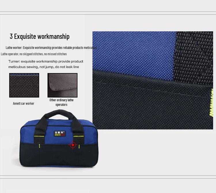 Multifunctional Car Toolkit & Electrician's Hand-Carried Canvas Shoulder Bag