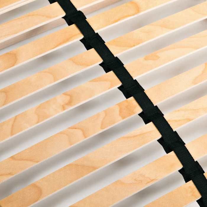 Sommier à lattes - Maison Exclusive - 100 x 200 cm - 28 lattes 7 zones - Cadre hêtre massif