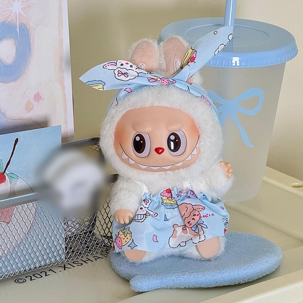 For 17cm Labubu Doll Clothes Fashion Clothes Dress Doll Clothes Color Match Overalls Dolls Accessories Cute Decoration Little Clothes