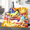 Customiz Name Personality Pokémon Pikachu Blanket Soft &Warm Sofa Office Bed Travel Lunch Break Blanket, Gift Suitable All Seasons