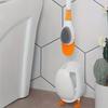 Silikonový kartáč na WC ve tvaru kachničky s držákem a ergonomickou rukojetí