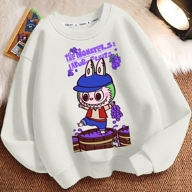 

Children s Cute Tops for Autumn and Winter: Loose Long-sleeved Round-neck Hoodies for Boys and Girls 110