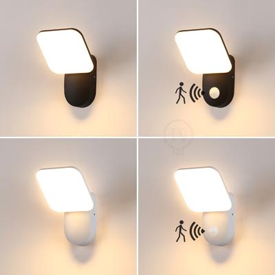 Outdoor Wall Lamp IP65 Waterproof Garden Fence External Wall Corridor Road Lighting With Motion Sensor LED Wall Lamp Outdoor