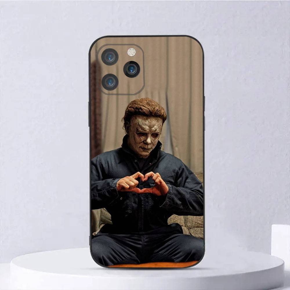 

Michael Myers H-Halloween Phone Case For iPhone 16,15,14,13,12,11,Plus,Pro Max,XS,X,E,SE,Mini Soft Silicone Black Cover iPhone11