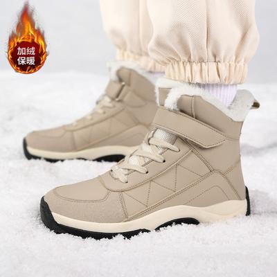 New Winter Velvet Thickened Warm and Wear-resistant Outdoor Hiking Shoes Snow Boots High-top Cotton Shoes