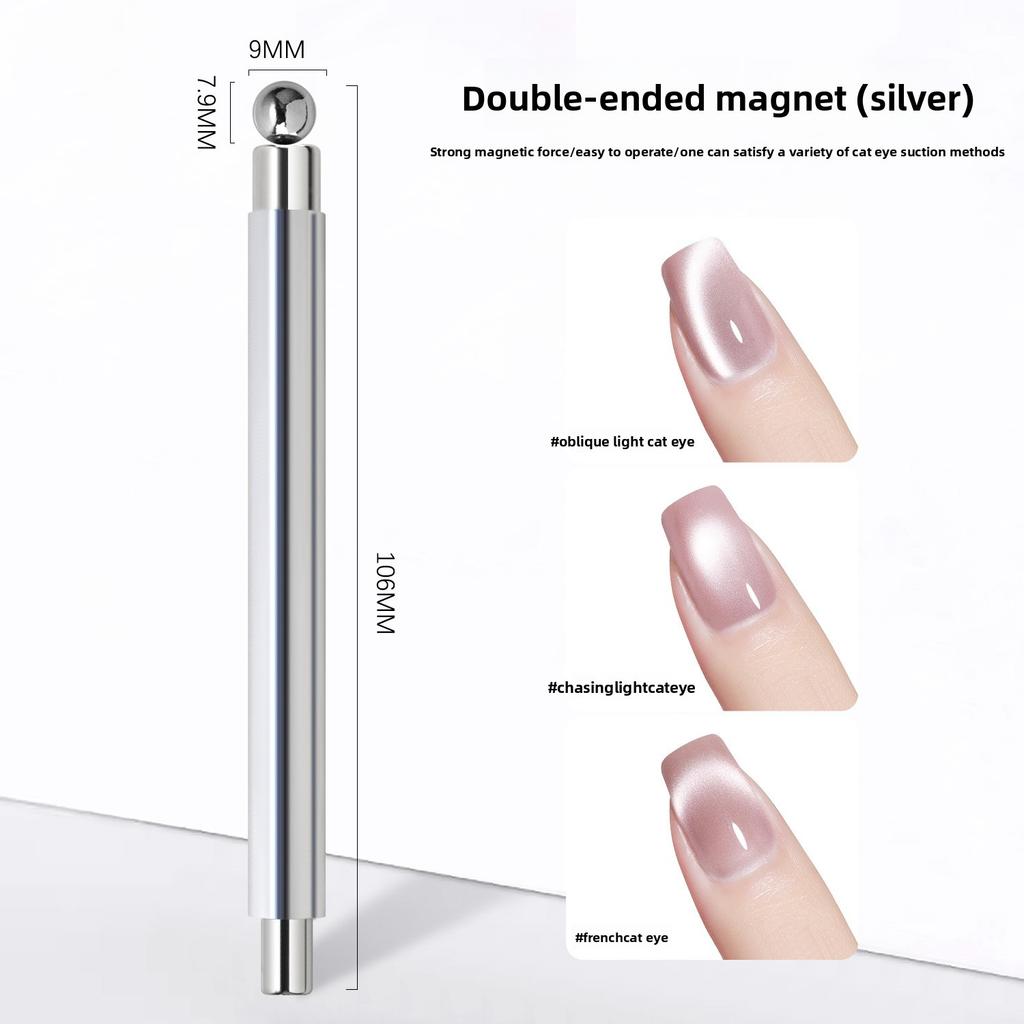 Cat eye nail polish glue strong magnet stick, large magnet pen, double head thickened multi-functional magnet nail art tool