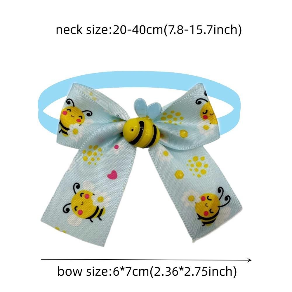 50/100pcs Flower Bowties for Dogs Fashion Bee Spring Style Pet Dog Bow Tie Collar Dog Pet Grooming Accessories for Small Dogs
