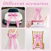 2 Pcs Bow Decor Large And Small Satin Bow Ribbon Tie Room Backdrop Wall Decor for Bachelorette Baby Shower Bridal Shower Birthday Decoration