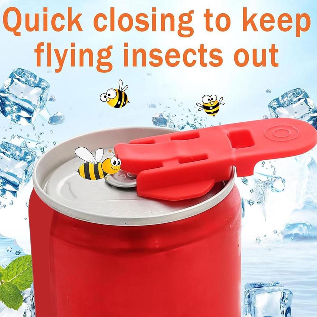 6Pcs/set Soda Can Top Openers Manual Anti Bug Fly Beverage Drinks Protects For Pop Beer Cokes Soda Drink Protector
