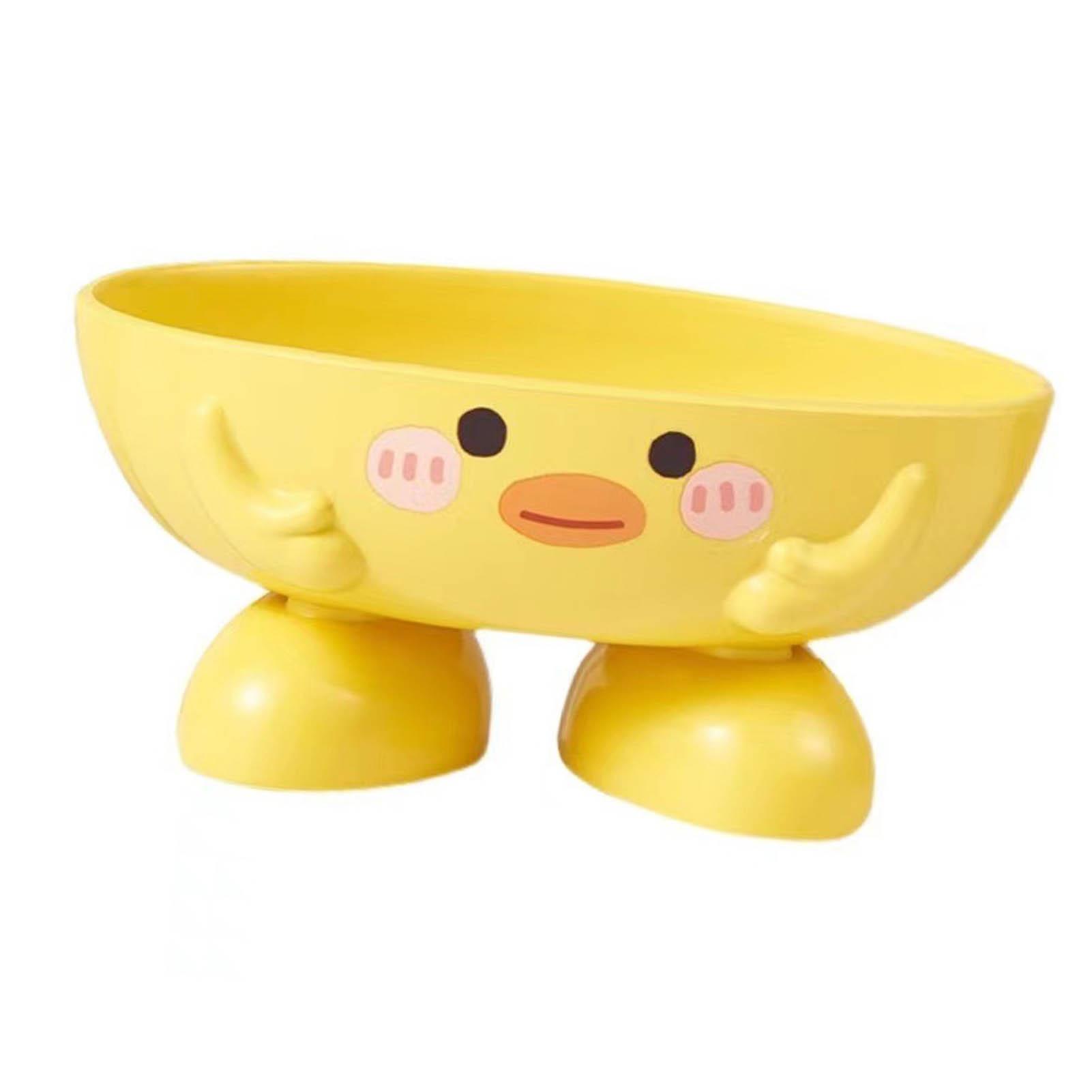 

Duck Soap Box for Kids Cartoon Cute Fast Drying Heightened Soap Holder with Multiple Draining Holes for Shower Room