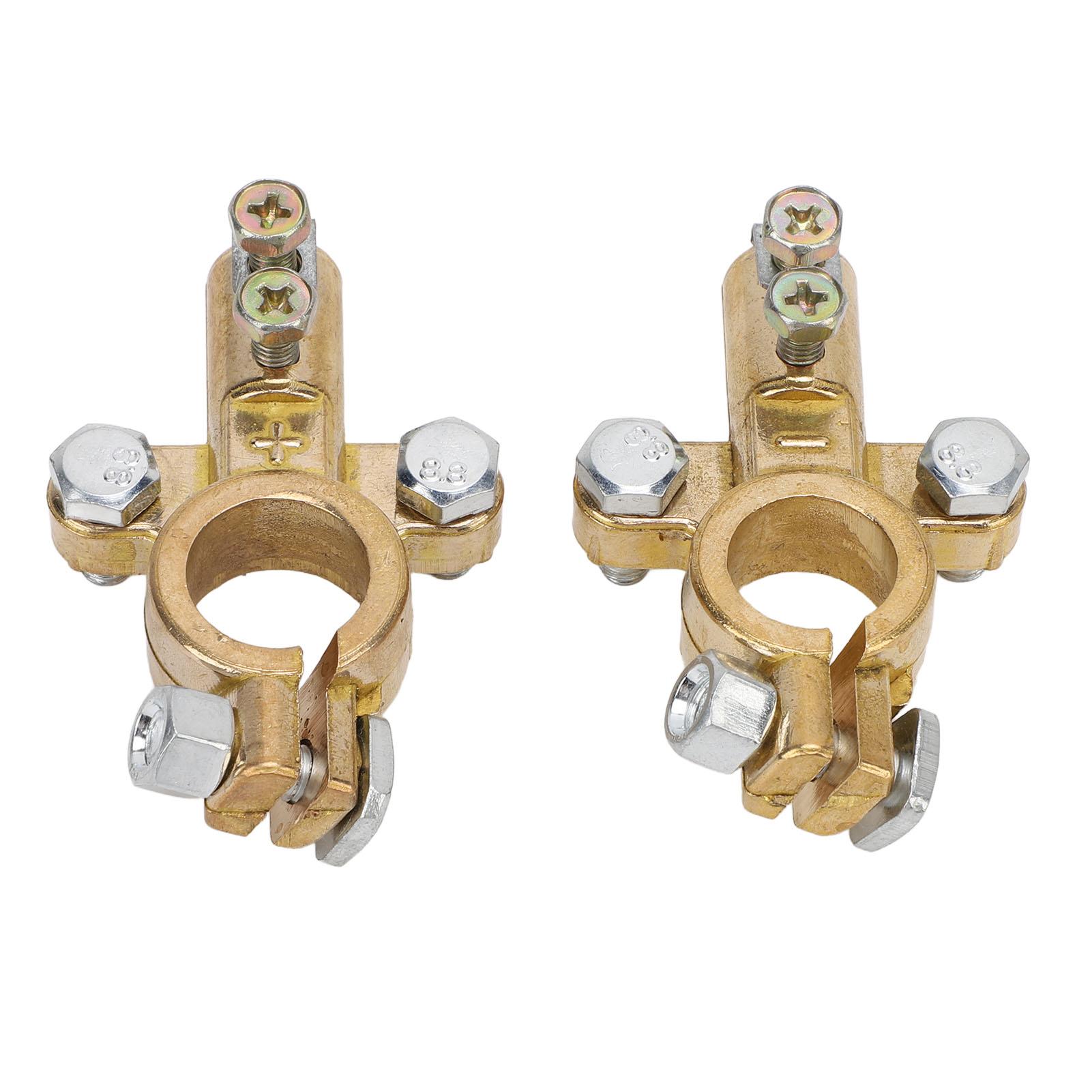 

1 Пара Латунних Клем Акумулятора Позитивна Негативна Клеми Акумулятора Затискачі Набір для Морських Автомобільних Човнових Автофургонів