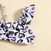 2022 Heart Print Girls' 2-Piece Swimsuit for Beach & Hot Springs