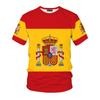 UK. T-shirt con Bandiera Britannica per Uomo Stampa Totem Emblema 3D Spagna Maglietta Abbigliamento Donna T-shirt Top a Maniche Corte