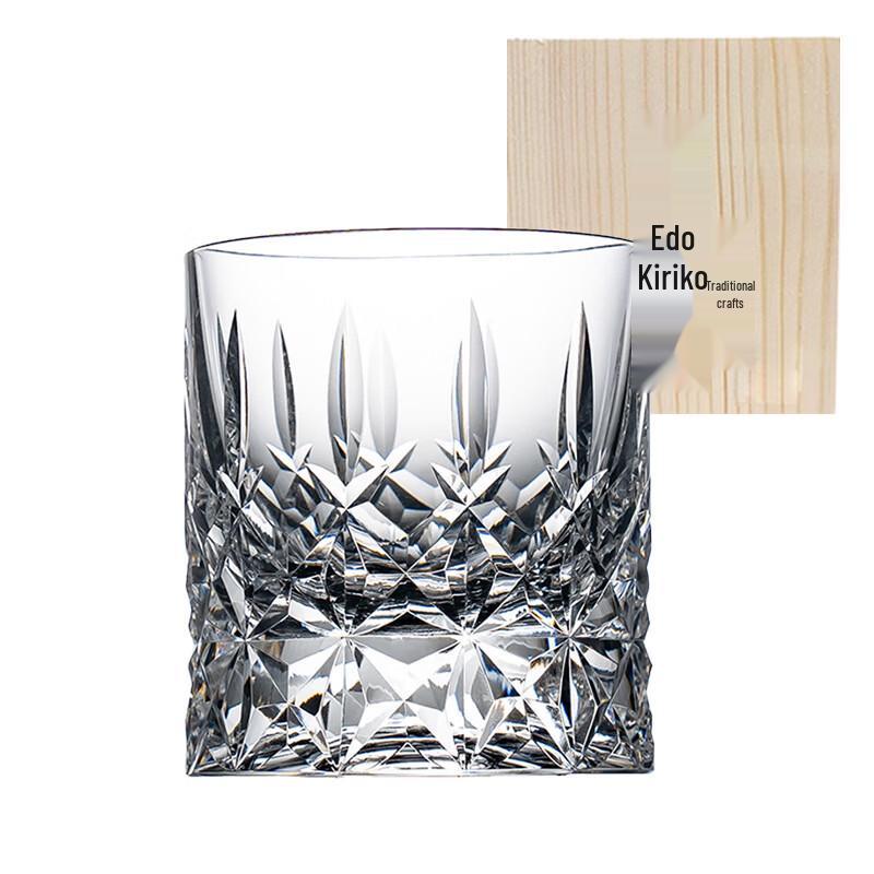 LISM Retro Carved K9 Crystal Whiskey Glass