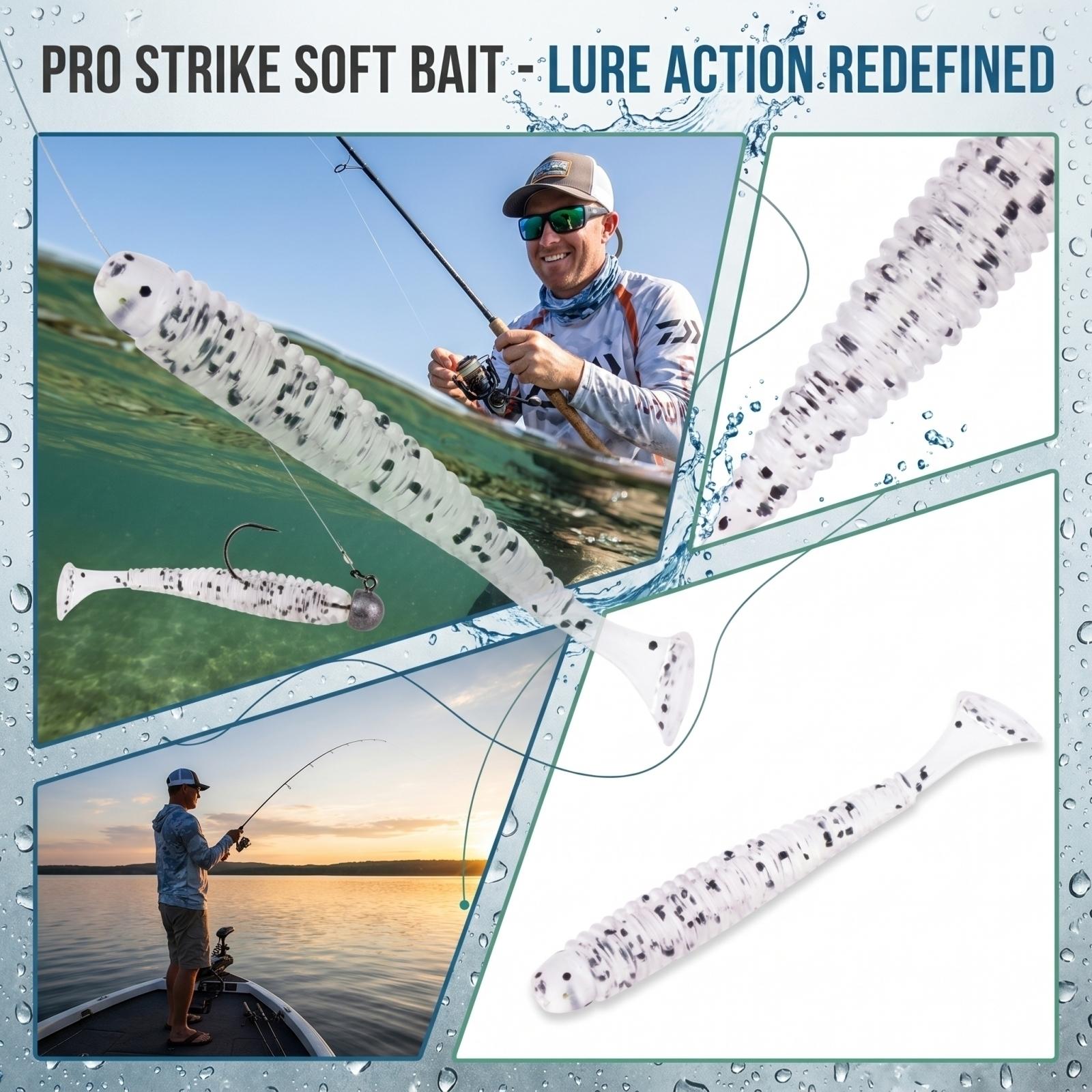 

SwingImpact Ribbed T-Tail Soft Artificial for Bass one size білий