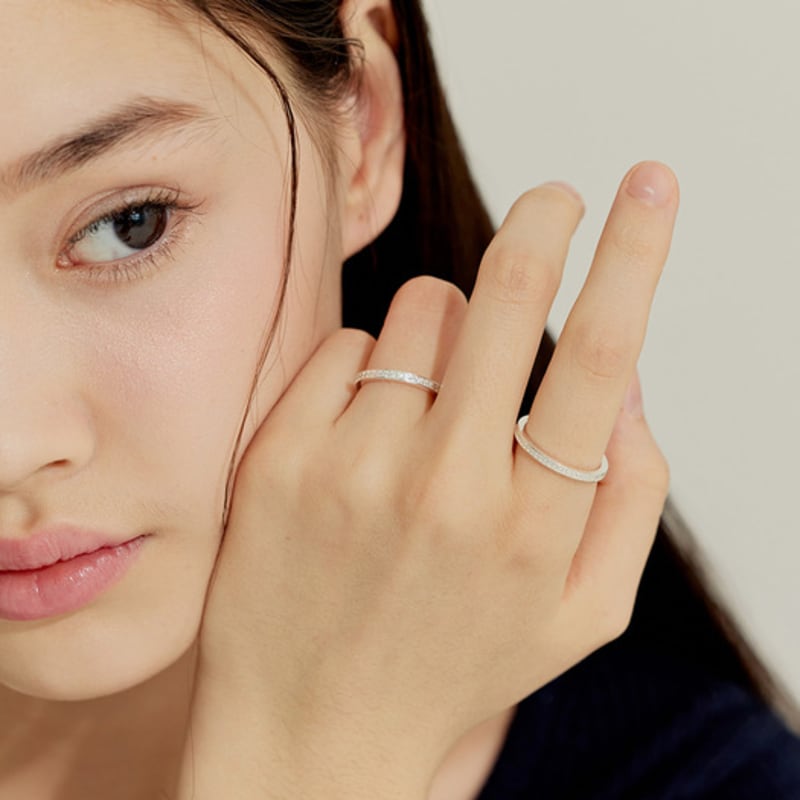 Murmur [925silver]Twinkle Frame Cubic Ring