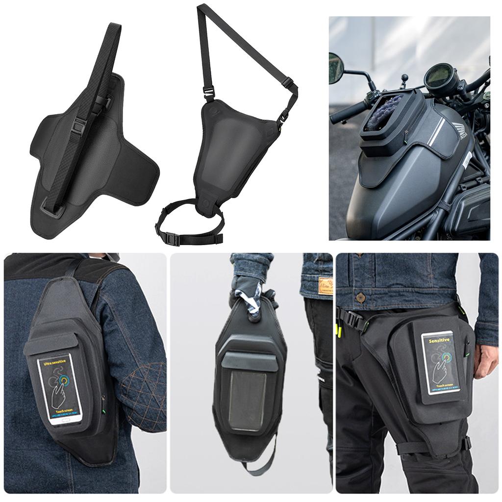 Motorradtasche, magnetisches, wasserdichtes Design, großes Stauraummaterial, multifunktionaler, verstellbarer Gurt