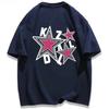 100% Cotton Star Print T Shirt Short Sleeve Tee Korea Style Hip Hop Streetwear Y2k Summer Women's T-Shirt Oversized Loose Tops